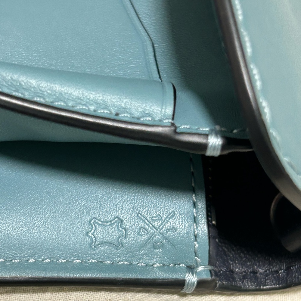 COACH 1941 Glovetanned Leather Clutch/Wristlet/Crossbody Bag in River Blue - Picture 9 of 12
